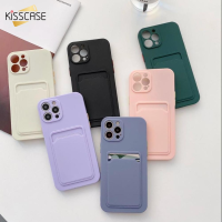 KISSCASE เหมาะสำหรับ Iphone 15 Pro Max 14 13 Mini 12 Pro Max 11 Pro Max Xr Max 6S 7 8 Plus Se 2020ปุ่มความคมชัดที่ใส่บัตรเคสมือถือ TPU เคส