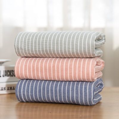 34x75cm 100% Cotton Classical Striped Washcloth Home Hotel Soft Absorbent Bathroom Adult Hand Towel