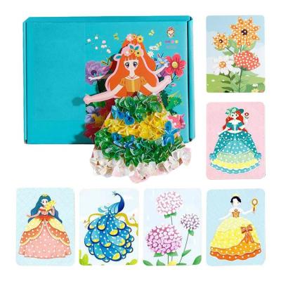 Poke Art DIY Toys Childhood Infinite Dream Hand-Painted Princess Dress up Sticker Book Make Your Own Princess Stickers Hand-Made DIY Poke Fun Childrens Painting for Girls Age 3+ sincere