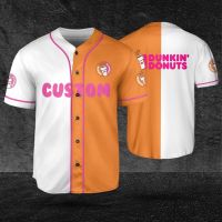 Personalized Horizonta Dunkin Donuts 2 ColorJersey Shirt, Jersey Lover Beer shirt, baseball team, Custom baseball Jersey Gift for men
