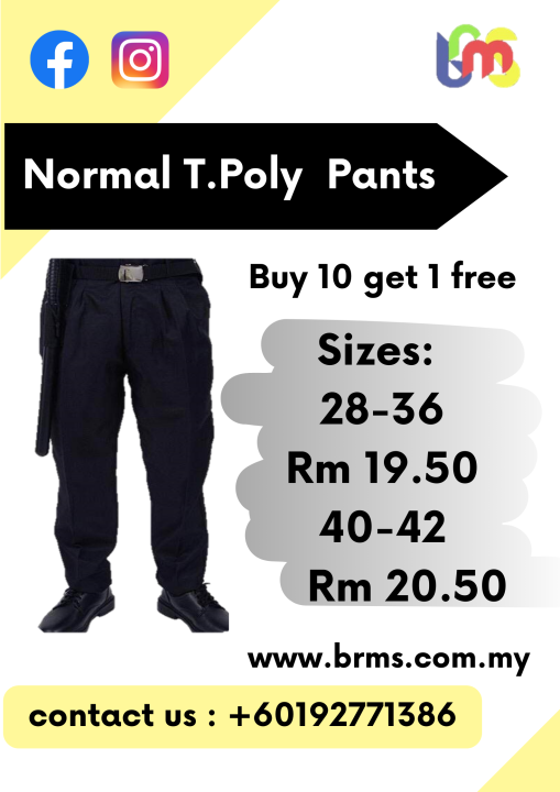 T> Poly normal pants for men Lazada