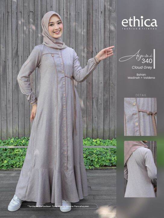 ETHICA - Ayumi 340 Brown | AYUMI 340 CLOUD GREY - Baju Ethica Gamis