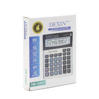 DEXIN DM-1200V เครื่องคิดเลขหน้าจอ 12 หลัก เครื่องคิดเลขขนาดพกพา ปุ่มกดขนาดใหญ่ ใช้งานสะดวก ใช้งานได้ทั้งแบตเตอร์รี่ และ โซลาร์เซลล์