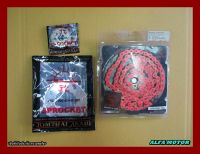 HONDA GROM125 MSX125 FRONT (14T) &amp; REAR (30T) SPROCKET &amp; CHAIN (420N) (120L) "PINK" SET #สเตอร์หน้า14ฟัน สเตอร์หลัง30ฟัน โซ่สีชมพู