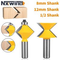 NXWIND 2PCS 90 ° Edge Banding Assembly เราเตอร์บิตเครื่องตัดมิลลิ่งสําหรับงานไม้สําหรับเครื่องมือไม้