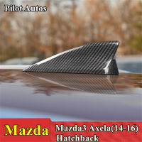 หลังคารถสัญญาณ Shark Fin เสาอากาศของแท้คาร์บอนสำหรับ Mazda 3 Hatchback Mazda3 Axela 2014 2015 2016-sdfwerwewewq