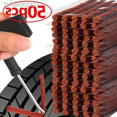 ☫ 5/50Pcs Tire Repair Strips Tubeless Rubber Stiring Glue Seals for Car Motorcycle Bike Tyre Puncture Repairing Tools Accessories