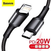 Baseus สายชาร์จ USB PD Type C 20W สำหรับ14 13 12 Pro Max ที่ชาร์จแบบเร็วสำหรับ Macbook Ipad Pro Type-C สายสายรับส่งข้อมูล