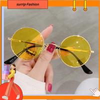 SURRIP FASHION โพลาไรซ์ แว่นกันแดดกลมเล็ก สีสันสดใส การป้องกัน UV400 แว่นตาสำหรับแว่นตา ทันสมัยและทันสมัย โลหะสำหรับตกแต่ง พังค์เฉดสี สำหรับผู้ชายและผู้หญิง