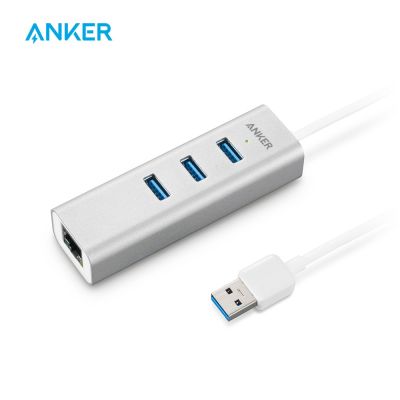 Anker Unibody 3พอร์ต USB 3.0และกิกะบิตอีเธอร์เน็ตฮับ &amp; สาย3.0 USB 1.3ft ชิปเซ็ต RTL8153พอร์ตอิเทอร์เน็ต + VL812ชิปเซ็ต USB พอร์ต] Feona