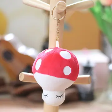 Mushroom Keychain Wristlet