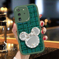 เคสโทรศัพท์พร้อมใช้งานสำหรับ Samsung Galaxy S20อัลตร้ามิกกี้กระจกผ้าด้านหลังนุ่มเคสโทรศัพท์คลุมผ้าซิลิโคน