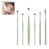 ✁℡ 6 Pcs Soft Silicone Ear Wax Remover Portable Ear Cleaner Stainless Steel Ear Wax Curette Remover Ear Pick Ear Picking Tool Home