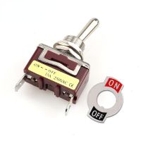 Toggle switch on-off  could be use in -35C deg to +75 deg C 12mm 2 flat pin Electrical Circuitry  Parts