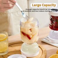 1 Piece Easy Wet Dry Separation Leak-Proof Lid Canned Pears Olive Pickled Cucumber Jar White