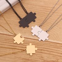 Lovers Couples Necklace Puzzle Pendants Couples Puzzle - Necklaces 2pcs/set Women - Aliexpress