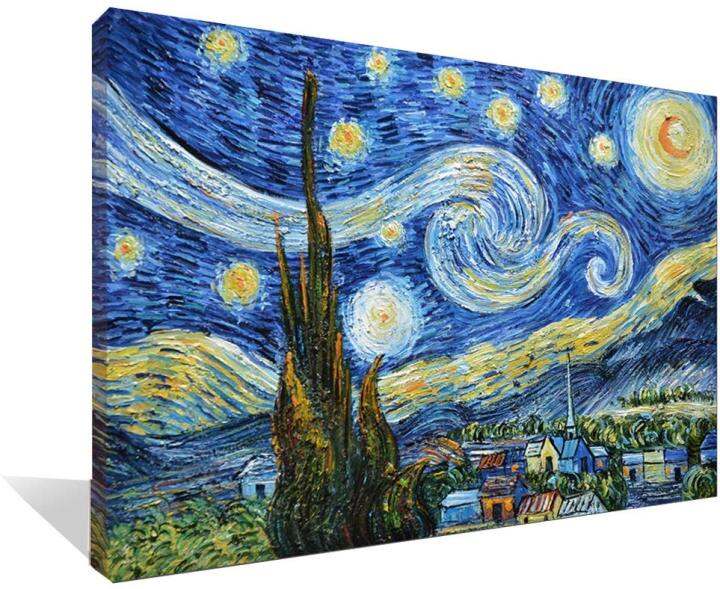 Blue Starry Night by Vincent Van Gogh Work Abstract Paintings Modern ...