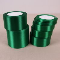 (25 Yards/roll) Green Single Face Satin Ribbon Party Decoration Gift Wrapping Christmas Ribbons Sewing Gift Wrapping  Bags