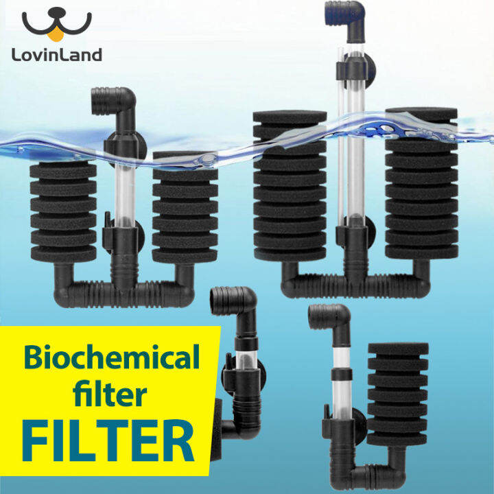 Lovinland Aquarium Biochemical Sponge Filters Single Double Head Cotton Filter Aquarium FishTank