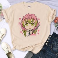 เสื้อยืดลาย Demon Slayer Kimetsu No Yaiba สำหรับผู้หญิงเสื้อการ์ตูนมังงะลายการ์ตูนเด็กผู้หญิงเสื้อ Y2k กราฟิก