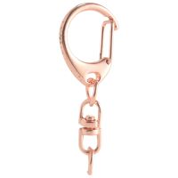 50 Pcs Rose Gold Keychain, Spring Snap Key Ring with Chain and Jump Rings, DIY Key Chain Parts for Craft Hanging Buckle