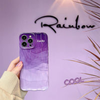 Dyeing Gradient กรณีโทรศัพท์สีม่วงสำหรับ iPhone14Promax เคสโทรศัพท์คลื่นสเตอริโอสำหรับ iPhone12 กระเป๋าใส่โทรศัพท์คลื่นสำหรับ iPhone11 เคสแฟชั่นเกาหลีสำหรับ iPhone13Pro เคสซิลิโคนป้องกันการตกสำหรับ iPhone11Promax