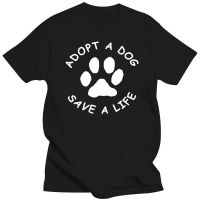 REM Mens Clothing Brand ADOPT A DOG PAW SAVE A LIFE Letters Animal Print T Shirt Men Oversized Casual Cotton O Neck Top Tees XS-6XL