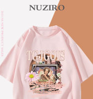 NUZIRO(พร้อมส่ง)เสื้อยืดแขนสั้น การพิมพ์แฟชั่น ผ้านิ่ม เด้ง ใส่สบาย สไตล์เกาหลี #I0088