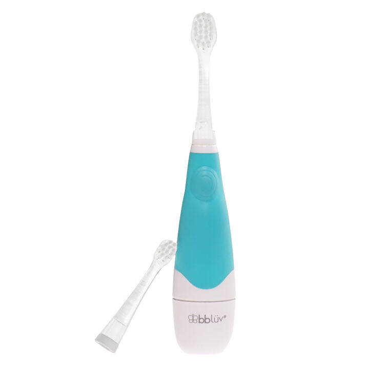 bbluv-s-nik-2steps-baby-toothbrush-แปรงสีฟันโซนิค-เเปรงสีฟันระบบสั่นเด็ก-เเปรงสีฟันเเบตเตอรี่-มาพร้อมหัวแปรง2ระดับสําหรับเด็กทารก-เเละเด็กหัดเดิ