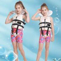 Childrens cartoon life jacket portable buoyancy swimming vest neck protection design childrens swimming beginner floating vest  Life Jackets