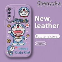 เคส Chenyyka สำหรับ Vivo Y20 Y20i Y20s Y12s Y20 2021 Y12a Y20S G Y20T Y20S M Y20S D เคสการ์ตูนโชคดีน่ารักแมวบางดีไซน์ใหม่เคสโทรศัพท์มีลายนุ่มหนังฝาปิดด้านหลังเลนส์เต็มรูปแบบเคสป้องกันกล้องกันกระแทก