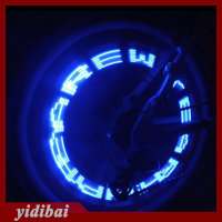 yidibai ล้อจักรยานไฟ LED ยางวาล์วแฟลชโคมไฟด้วยคำว่า BIKE ACCESSORY