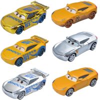 ของเล่นรถ Diecast โลหะ1:55รถยนต์ดิสนีย์พิกซาร์3ชิ้นของเล่นโมเดลรถยนต์ Lightning Mcqueen Dinoco Gold Silver Cruz สำหรับของขวัญเด็กชาย