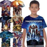 2023 NEWTransformers เสื้อยืดเด็ก3-13ปีเด็กแขนสั้นในชีวิตประจำวันเสื้อเด็กแฟชั่นเสื้อ