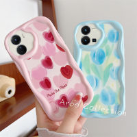 Phone Case เคส VIVO Y16 Y35 Y02 Y02A Y02T Y02s Y22 Y22s Y01 Y15s Y15A มีสีสันประกายหัวใจดอกทิวลิปเคสปกป้องเลนส์มาการอนนิ่ม2023