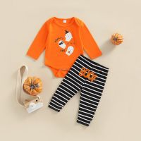 Baby Clothes Newborn Girl Halloween 2Pcs Set Cotton Long Sleeve Romper Top Pants fall Outfits Clothes Baby Girls Clothing Suit  by Hs2023