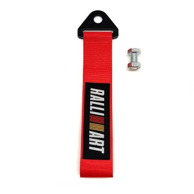 New Hot Sale 9 Colors Car Styling RALLIART Badge JDM Style Car Towing Nylon Ropes Hook For Mitsubishi Auto Tow Strap Accessories