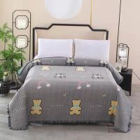 [COD] Thickened crystal velvet bed autumn and winter quilted sheets milk warm dormitory tatami single double