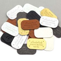 50Pcs Leather Tags Handmade "Special Edition For You" Hand Made Labels For Clothes Bags Sew Crafts Garment Accessories 38x22MM Labels