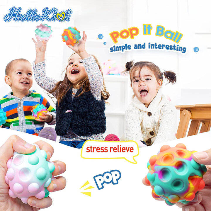 HelloKimi fidget toys pop it ball stress reliever toys Pop It Fidget ...