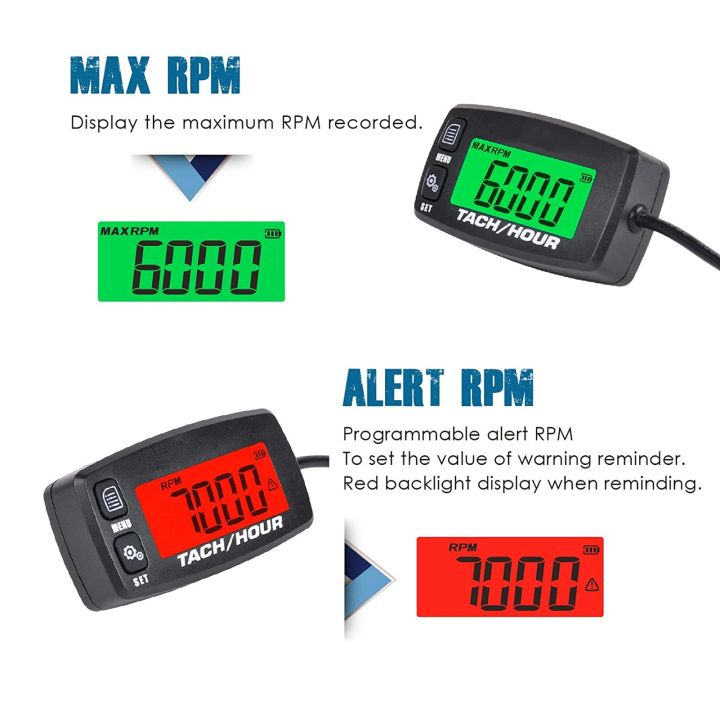 บริการเตือนเครื่องวัดชั่วโมง-ip65มาตรวัดจอ-lcd-กันน้ำสำหรับเครื่องยนต์2จังหวะสำหรับเครื่องยนต์4จังหวะ