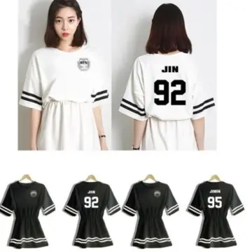 BTS Jin 92: Logo - Bts Jin - Baseball T-Shirt