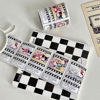 ☏ 100PCS Sanrio Gift Bag Sealing Decoration Film Sticker Goo Card Small Card Background Cute Sticker Hand Account Reward Gift