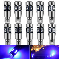 10Pcs W5W LED T10 Led Canbus 168 194 LED Bulb Car Side Marker Light License Plate Lamp White Blue Yellow Red Pink 12V 6000K 5w5