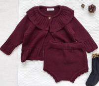 Cute Baby Girl Long Sleeve Hollow Out Knit Sweater + Shorts Suit Spring Autumn Infant Kids Baby Girl Children Clothes Suit