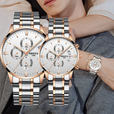 NIBOSI 2pcsset Couple Watches for Lovers Top Luxury nd Sport Waterproof Elegant Womens Watch Men Watch Amante Relógios