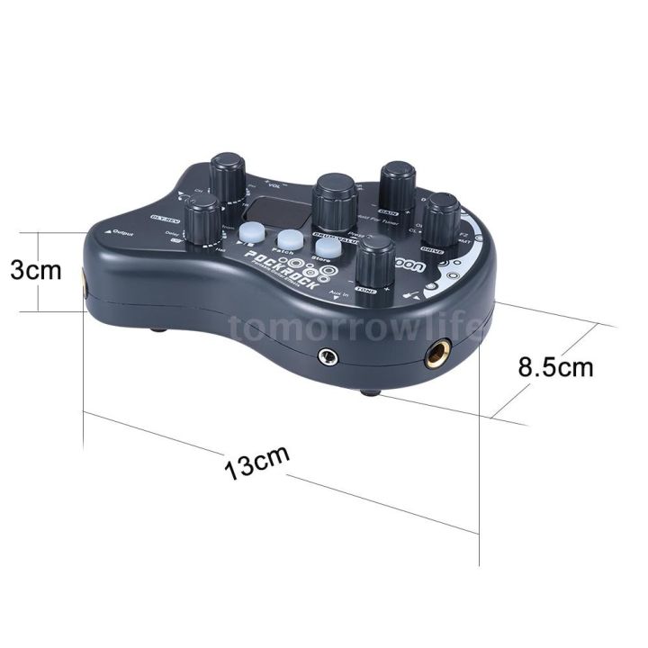 ammoon-pockrock-มัลติเอฟเฟ็กต์กีตาร์-แบบเหยียบ-สำหรับกีตาร์ไฟฟ้า-15-เสียง