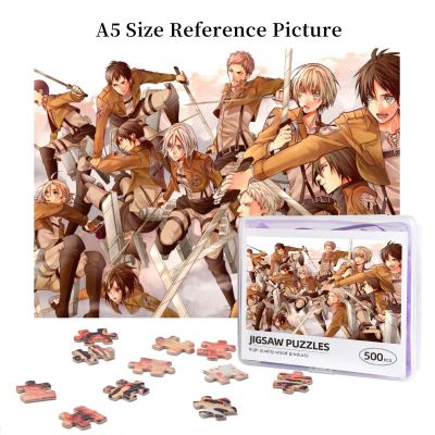 Shingeki No Kyojin Attack On Titan Wooden Jigsaw Puzzle 500 Pieces Educational Toy Painting Art Decor Decompression toys 500pcs