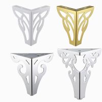 4PCS Hollow Carving Metal Furniture Legs with Rubber Feet Pad Cabinet Table Legs Sofa Support Foot for Furniture Accessories Furniture Protectors Repl