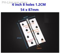 10Pcs Stainless Steel 201 Flat Hinge Cabinet Doors 4 inch 8 holes 54x87mm Windows Hinge Wooden Box Mini Hinge